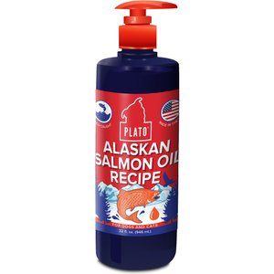 Plato Wild Alaskan Salmon Oil Dog & Cat Supplement, 32-oz bottle