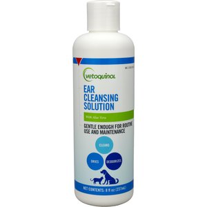 Vetoquinol Ear Cleaning Solution for Dogs & Cats, 8-oz bottle