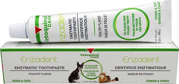 Vetoquinol Enzadent Enzymatic Poultry Flavor Dog & Cat Toothpaste, 90g tube slide 1 of 8