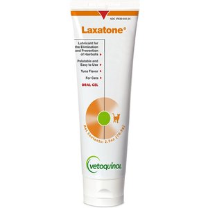 Vetoquinol Laxatone Tuna Flavored Gel Hairball Control Supplement for Cats, 2.5-oz tube