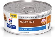 Hill's Prescription Diet k/d Kidney Care Pate with Tuna Canned Cat Food, 5.5-oz, case of 24