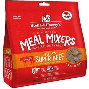 Stella & Chewy's Stella's Super Beef Meal Mixers Freeze-Dried Raw Dog Food Topper, 8-oz bag