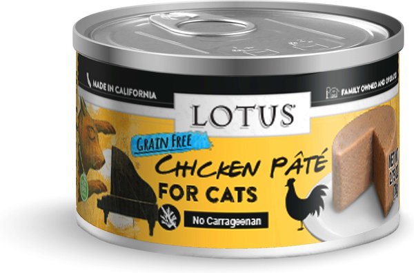 Lotus Chicken Pate Grain-Free Canned Cat Food, 2.75-oz, case of 24 slide 1 of 3