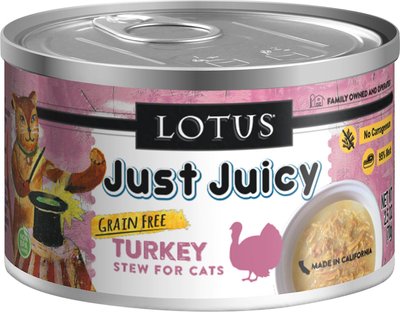 Lotus Just Juicy Turkey Stew Grain-Free Canned Cat Food, slide 1 of 1