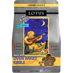 Lotus Oven-Baked Small Bites Good Grains Chicken Recipe Adult Dry Dog Food, 5-lb bag