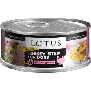 Lotus Wholesome Turkey Stew Grain-Free Canned Dog Food, 5.5-oz, case of 24