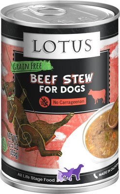 Lotus Wholesome Beef & Asparagus Stew Grain-Free Canned Dog Food, slide 1 of 1