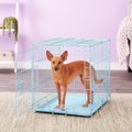 Carlson Pet Products Secure & Compact Single Door Collapsible Wire Dog Crate, Blue