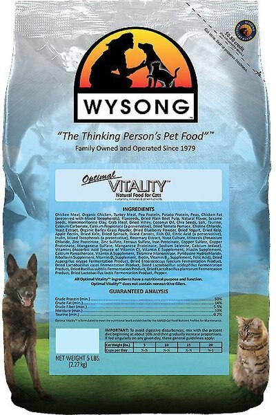 Wysong Optimal Vitality Dry Cat Food, 5-lb bag slide 1 of 2