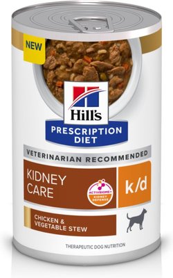 Hill's Prescription Diet k/d Kidney Care Chicken & Vegetable Stew Canned Dog Food, slide 1 of 1