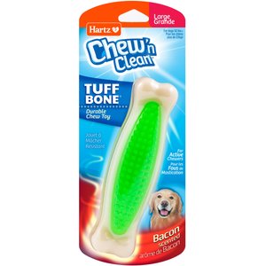 Hartz Chew 'n Clean Tuff Bone Tough Dog Chew Toy Toy, Color Varies, Large