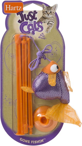 Hartz Just For Cats Gone Fishin' Cat Wand Toy with Catnip, Color Varies slide 1 of 7