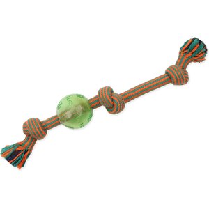 Mammoth Braided Tug with TPR Ball for Dogs, Color Varies, Small