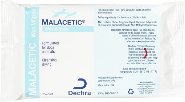 MalAcetic Wet Wipes for Dogs & Cats, 25 count pack slide 1 of 8