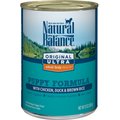 Natural Balance Original Ultra Whole Body Health Puppy Formula Chicken, Duck & Brown Rice Canned Dog Food, 13-oz, case of 12