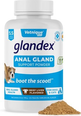 Vetnique Labs Glandex Anal Gland & Probiotic Beef Liver Flavored Pumpkin Fiber & Digestive Powder Supplement for Dogs & Cats, slide 1 of 1