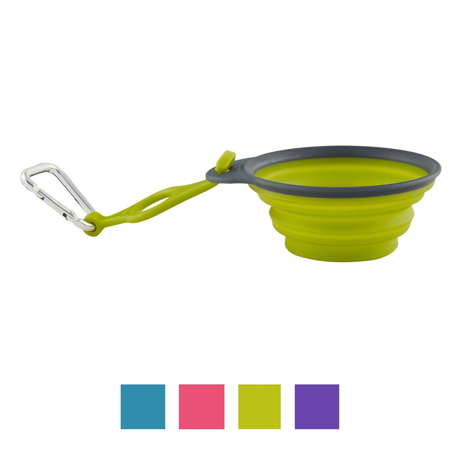 DEXAS Popware Collapsible TRAVEL CUP Food Water Pet Bowl Dish with Clip Bottle