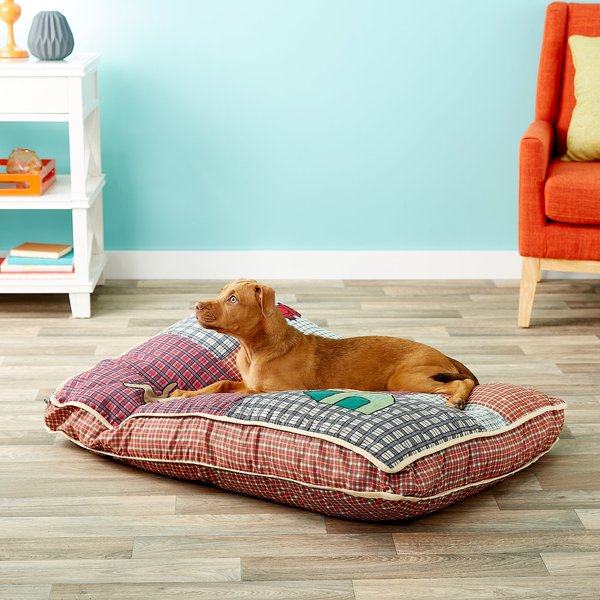 Aspen Pet Quilted Novelty Pillow Dog Bed w/Removable Cover, Color Varies slide 1 of 7