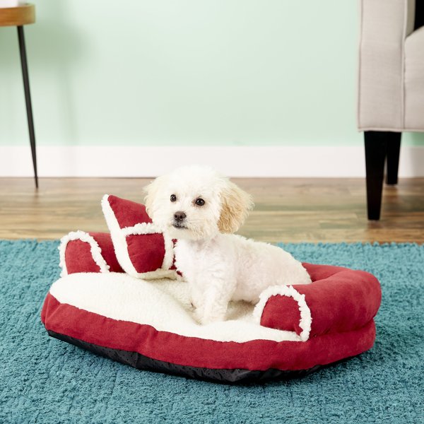 Aspen Pet Bolster Cat & Dog Bed, Color Varies slide 1 of 10