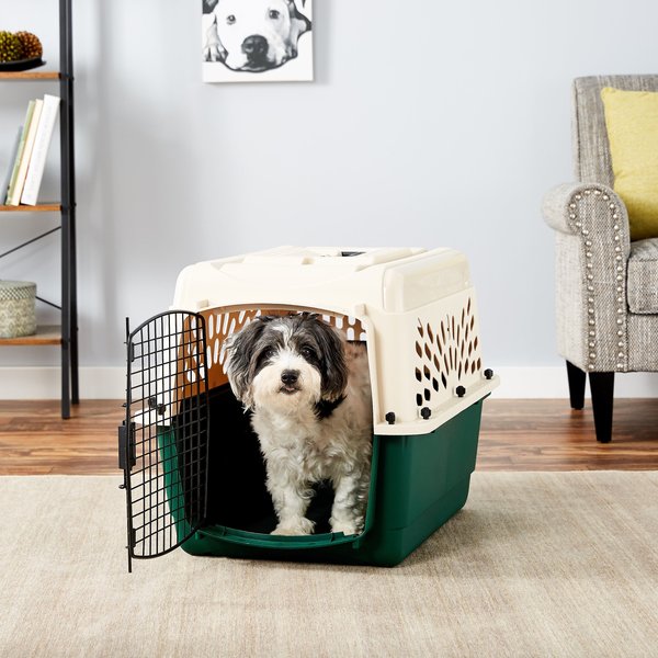 Petmate Ruff Maxx Dog & Cat Kennel, Off White/Green, 28-in slide 1 of 9
