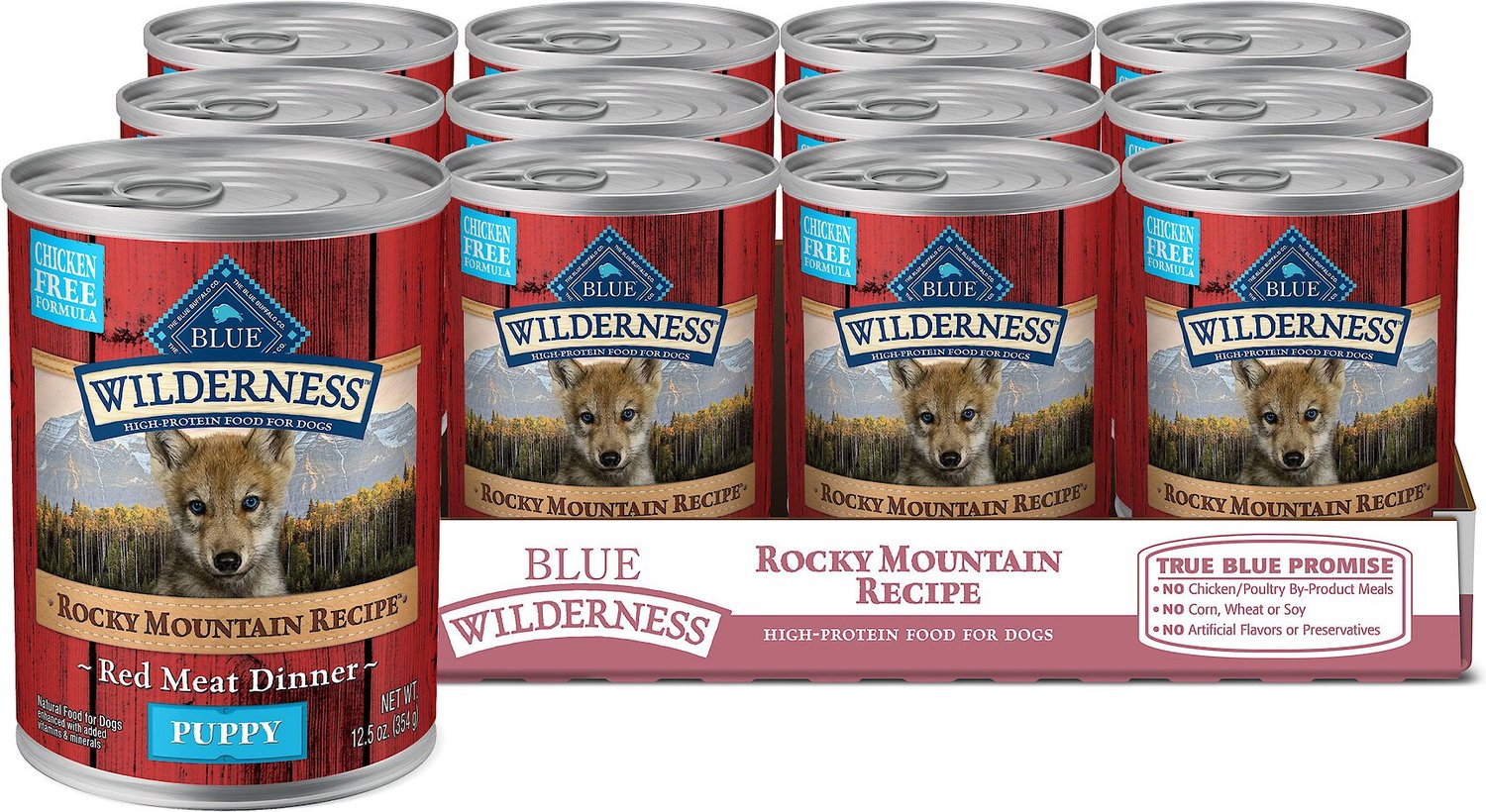 Blue Buffalo Wilderness Rocky Mountain Recipe Red Meat Dinner Puppy