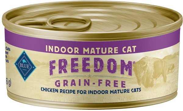 Blue Buffalo Freedom Indoor Mature Chicken Recipe Grain-Free Canned Cat Food, 5.5-oz, case of 24 slide 1 of 7
