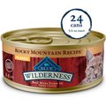 Blue Buffalo Wilderness Rocky Mountain Recipe Flaked Red Meat Feast Adult Grain-Free Canned Cat Food, 5.5-oz, case of 24