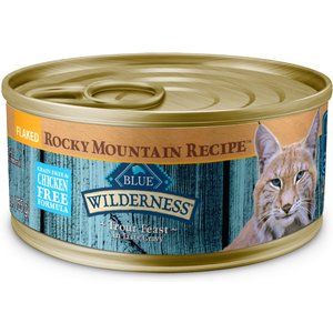 Blue Buffalo Wilderness Rocky Mountain Recipe Flaked Trout Feast Adult Grain-Free Canned Cat Food, 5.5-oz, case of 24