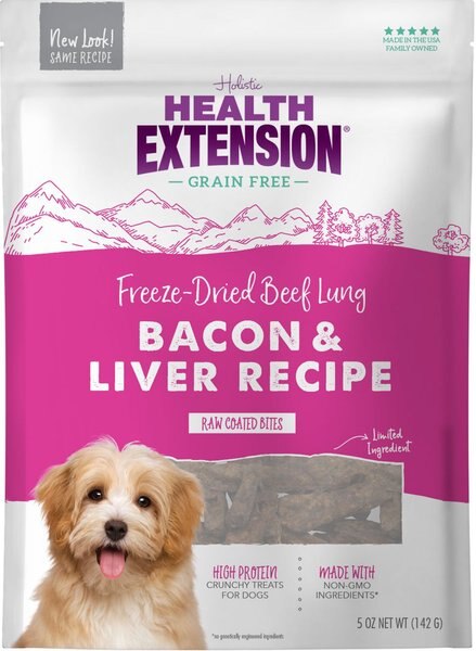 Health Extension Bully Puffs Grain-Free Bacon & Liver Dog Treats, 5-oz bag slide 1 of 7