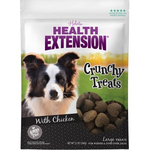 Health Extension Large Heart-Shaped Crunchy Dog Treats, 12-oz bag