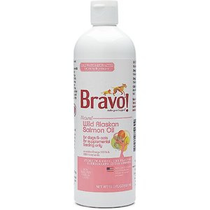 Bravo! Wild Alaskan Salmon Oil Dog & Cat Supplement, 16.5-oz bottle