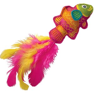 KONG Tropics Fish Catnip Toy, Pink