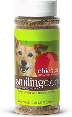 Herbsmith Smiling Dog Kibble Seasoning Freeze-Dried Chicken with Apples & Spinach Dog Food Topper, slide 1 of 1