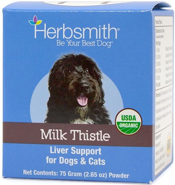 Herbsmith Herbal Blends Milk Thistle Powdered Dog & Cat Supplement, 75g jar slide 1 of 5