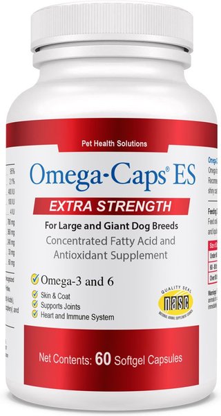 Omega-Caps Softgel Capsules Extra Strength for Large Dogs, 60 count slide 1 of 8