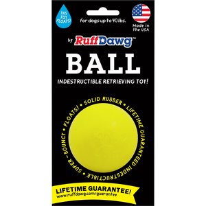 Ruff Dawg Indestructible Ball Tough Dog Chew Toy, Color Varies, 2.5-in