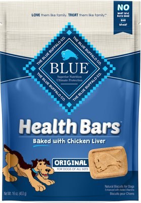 Blue Buffalo Health Bars Baked with Chicken Liver Dog Treats, slide 1 of 1