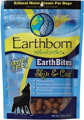 Earthborn Holistic EarthBites Skin & Coat Natural Moist Grain-Free Treats For Dogs, slide 1 of 1