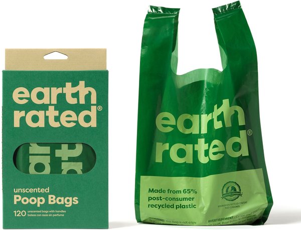 Earth Rated PoopBags Handle Bags, 120 handle bags, unscented slide 1 of 5