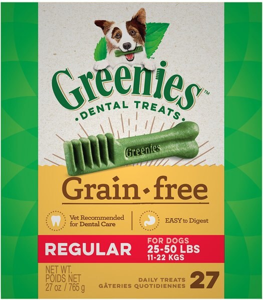 Greenies Grain-Free Regular Dental Dog Treats, 27 count slide 1 of 10