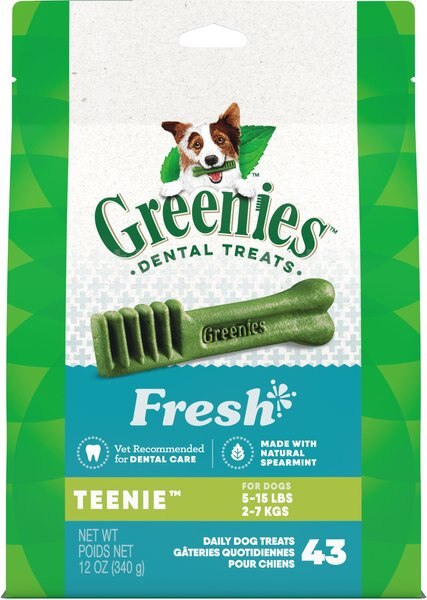 Greenies Fresh Teenie Dental Dog Treats, 43 count slide 1 of 9