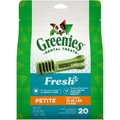 Greenies Fresh Petite Dental Dog Treats, 20 count