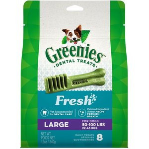 Greenies Fresh Large Dental Dog Treats, 8 count