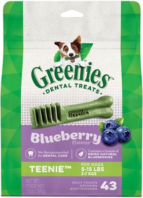 Greenies Bursting Blueberry Teenie Dental Dog Treats, slide 1 of 1