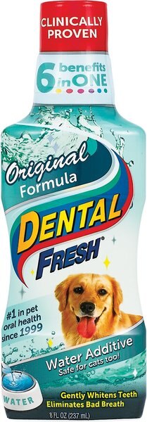 Dental Fresh Original Formula Dog & Cat Dental Water Additive, 8-oz bottle slide 1 of 8