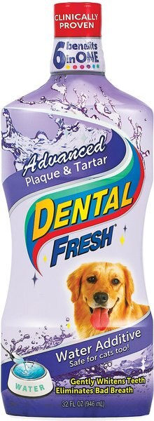 Dental Fresh Advanced Plaque & Tartar Dog & Cat Dental Water Additive, 32-oz bottle slide 1 of 8