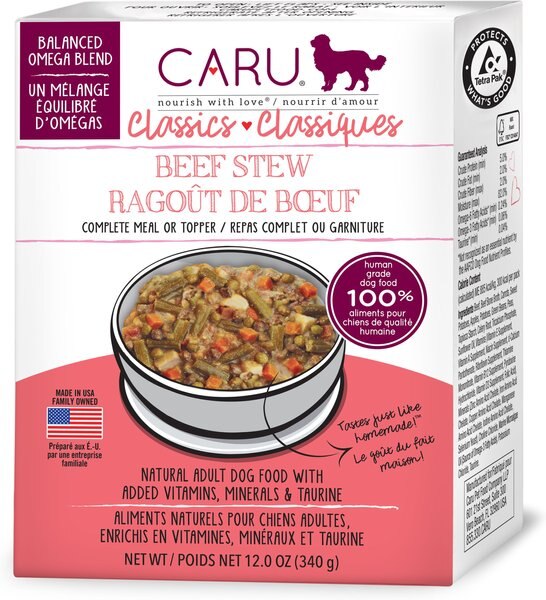 Caru Real Beef Stew Grain-Free Wet Dog Food, 12.5-oz, case of 12 slide 1 of 5