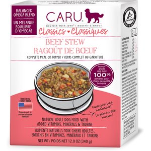 Caru Real Beef Stew Grain-Free Wet Dog Food, 12.5-oz, case of 12