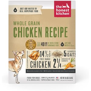 The Honest Kitchen Whole Grain Chicken Recipe Dehydrated Dog Food, 10-lb box
