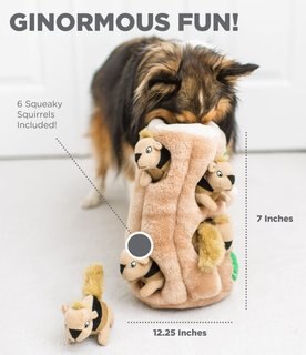 ginormous hide a squirrel dog toy